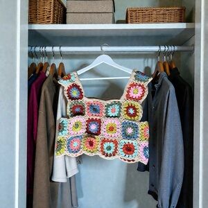 Colorful Crochet Crop Top